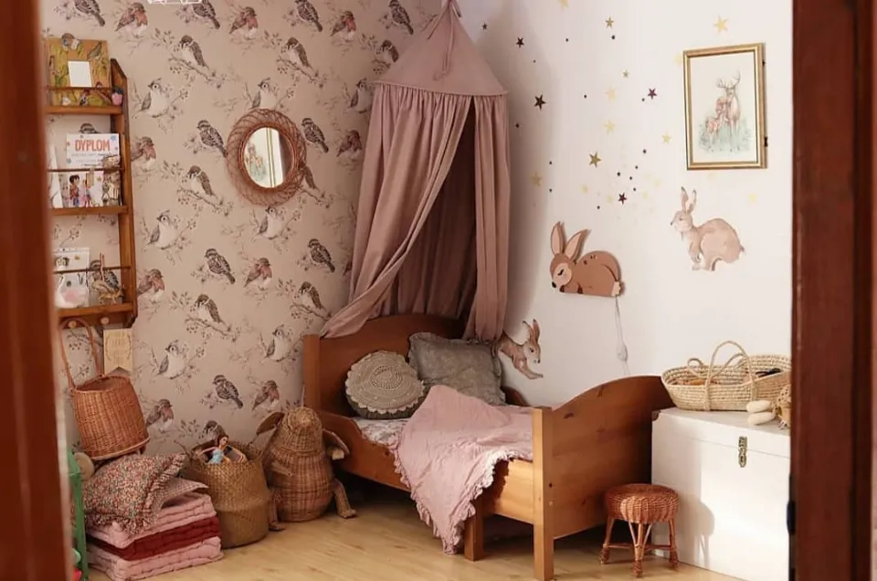 Tapet Birds Beige