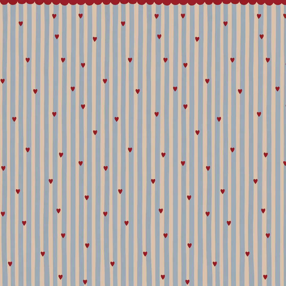 French hearts stripes Wallpaper