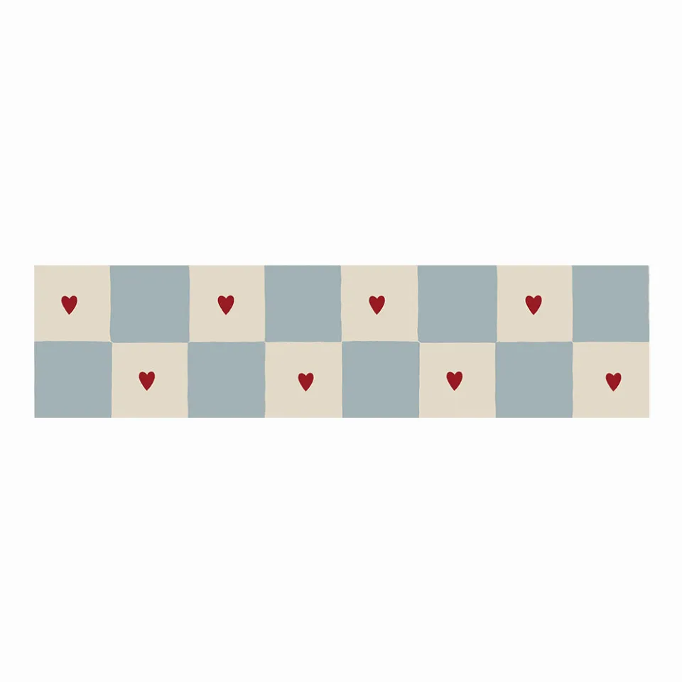 Bordurë Check with Hearts