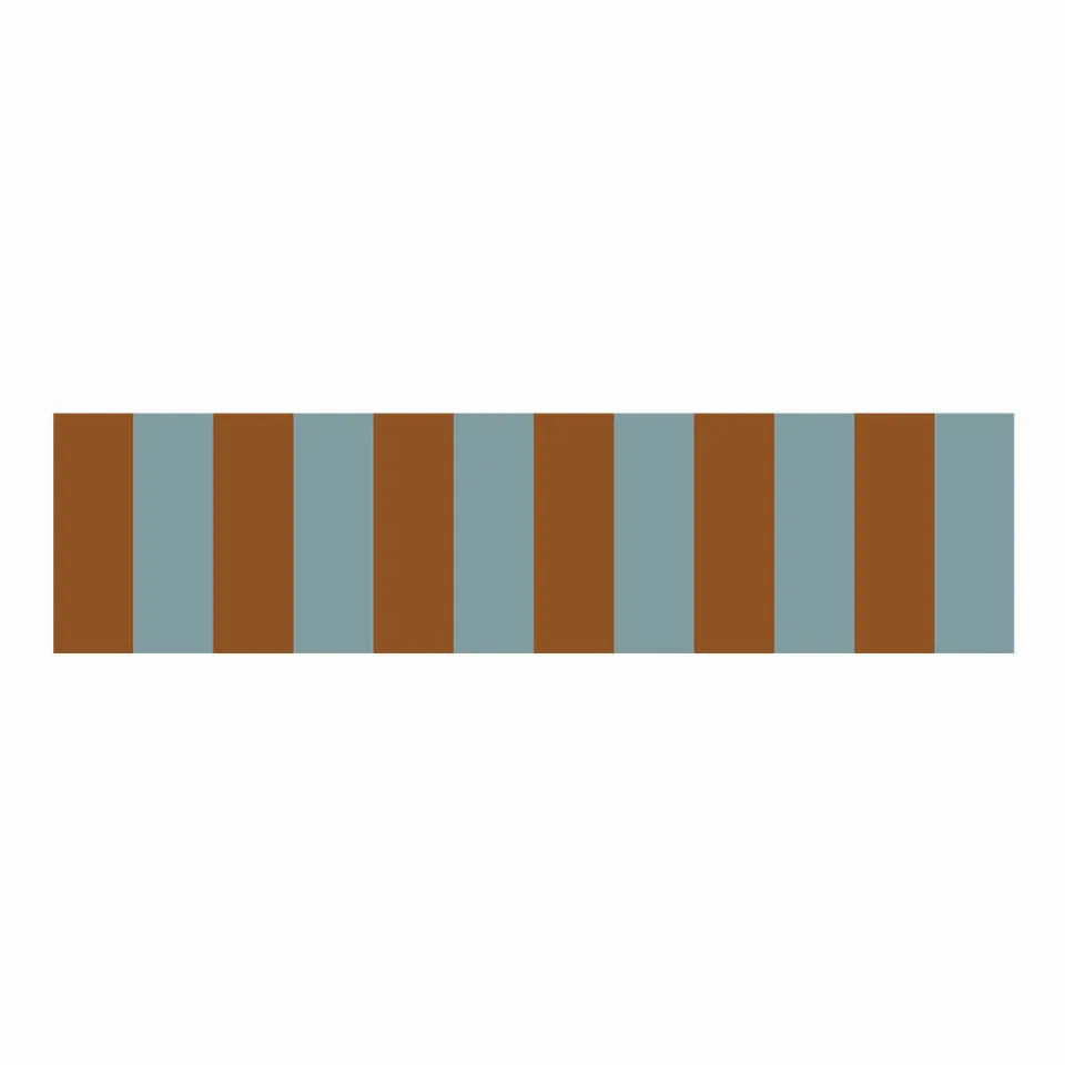 Border Nostalgia Blue Brown
