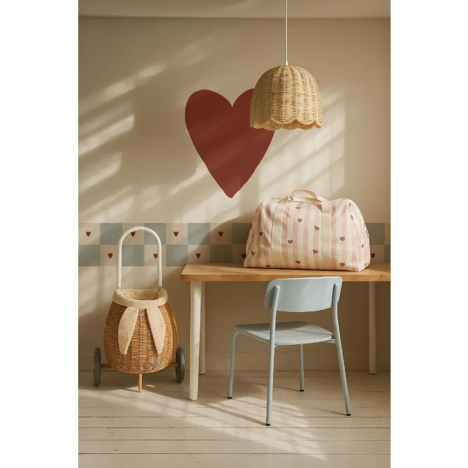 Bordurë Check with Hearts